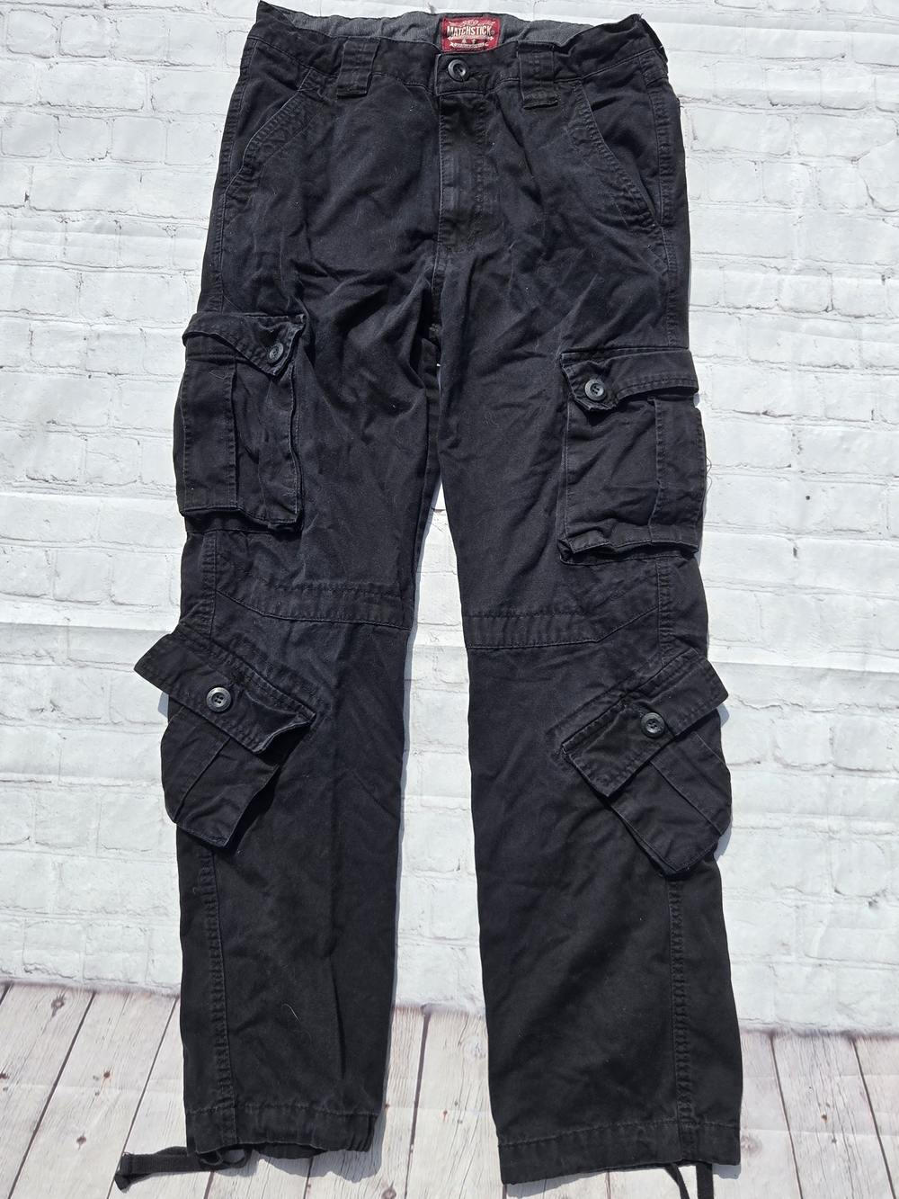 Matchstick Men’s Cargo SZ 30 Relax Fit Utility 8 Pocket Pants Grunge Gorpcore